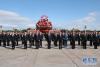 9月30日上午，党和国家领导人习近平、李克强、栗战书、汪洋、王沪宁、赵乐际、韩正、王岐山等来到北京天安门广场，出席烈士纪念日向人民英雄敬献花篮仪式。 新华社记者鞠鹏摄