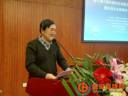 第七届中国民营自主创新企业品牌大会在京举行  中国信息协会副会长李元香讲话（孟立强摄）