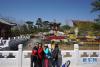 5月1日，游客在北京世园会北京园内游览自拍。 新华社记者 鞠焕宗 摄
