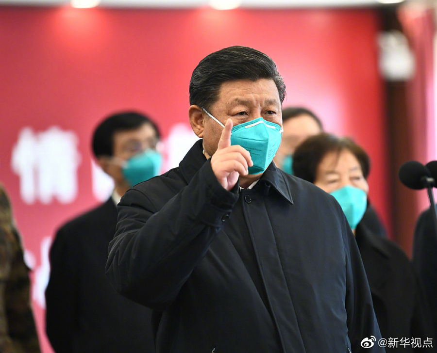习近平考察火神山医院 看望患者和医务工作者