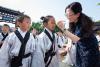8月31日，老师为南京市夫子庙小学一年级新生“点朱砂”开智。 苏阳 摄